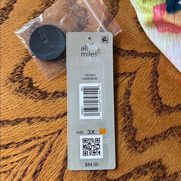 Ali Miles - Multicolor Abstract 3/4 Sleeve Jacket - Picture 6 of 8